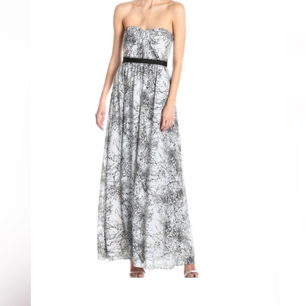 BCBGMaxAzria Floral Empire Waist Full Length Gown Size 0